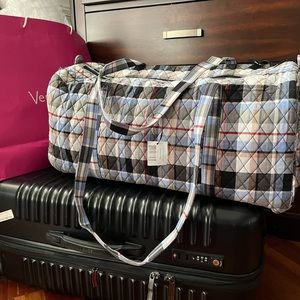 NWT Large Travel Duffel Bag in perfectly plaid pattern